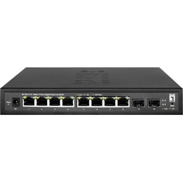 Smart Switch LevelOne Hilbert GES-2110 a 10 porte Gigabit Lite, 8 Gigabit RJ45, 2 Gigabit SFP