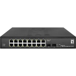 Smart Switch LevelOne Hilbert GES-2118 a 18 porte Gigabit Lite, 16 Gigabit RJ45, 2 Gigabit SFP