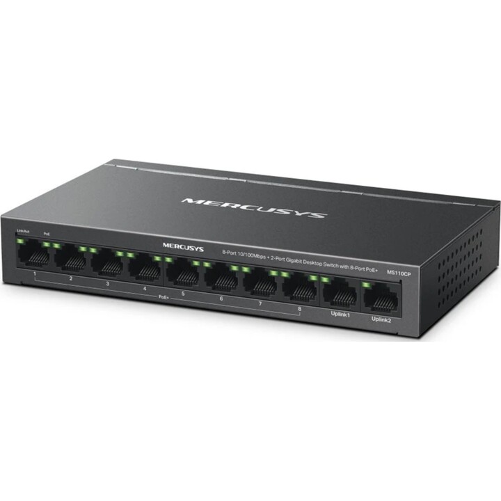 Mercusys MS110CP Switch Fast Ethernet (10/100) Power over Ethernet (PoE), nero