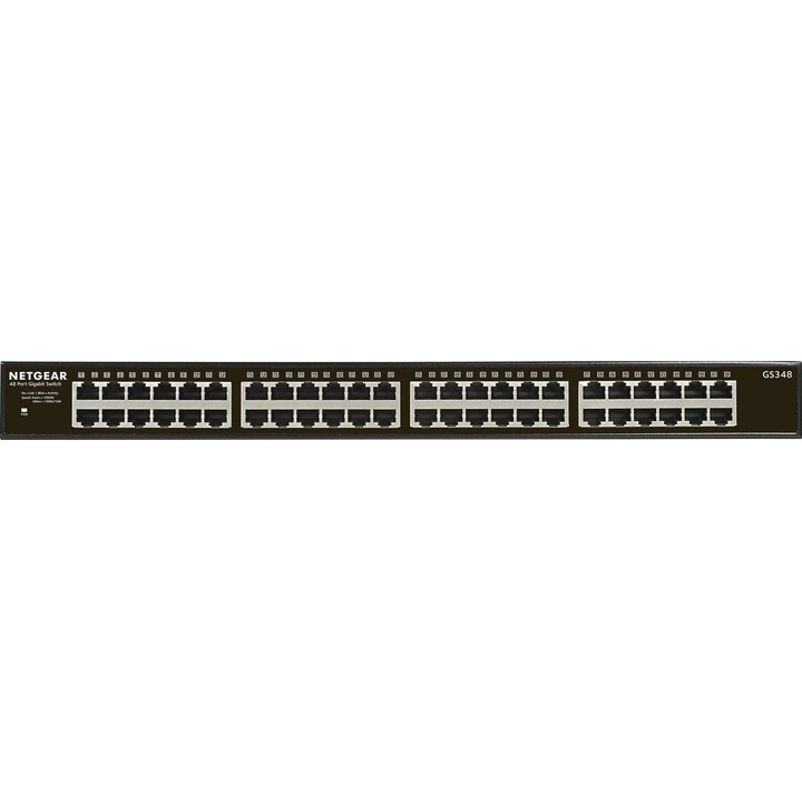NETGEAR GS348 RM Unmanaged Gigabit Ethernet Rackmount Switch, 48 Ports