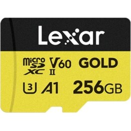 Scheda MicroSD Lexar Professional GOLD 256GB UHS-II 280MB/s V60, nero/giallo