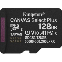 Kingston Canvas Select Plus MicroSD 128 GB UHS-I 150MB/s A1 V10