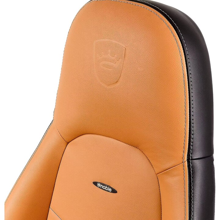 Noblechairs ICON Gaming Silla de juego Premium de cuero auténtico negro con reposabrazos 4D