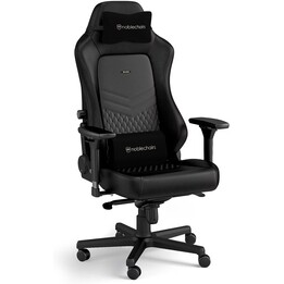 Noblechairs Hero Premium sedia da gioco in vera pelle nera supporto lombare integrato braccioli 4D