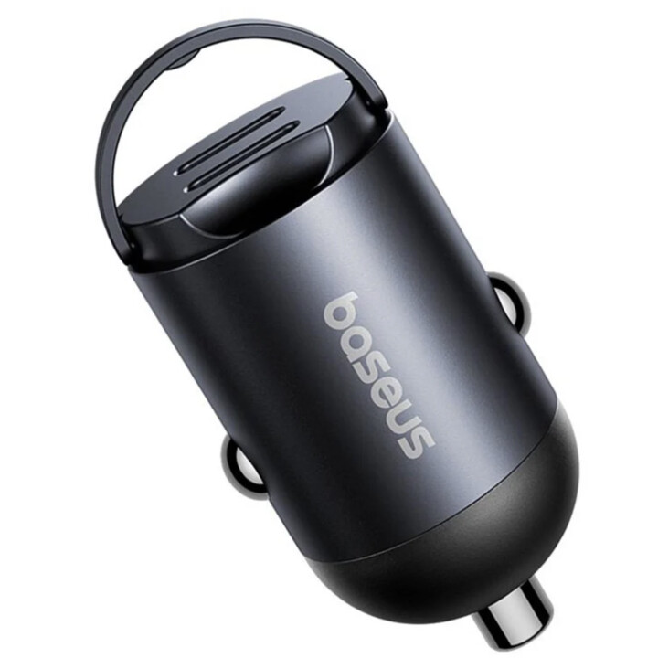 Baseus Tiny Star Autoladegerät, 30W, 3A, 2 x USB-C, Schwarz