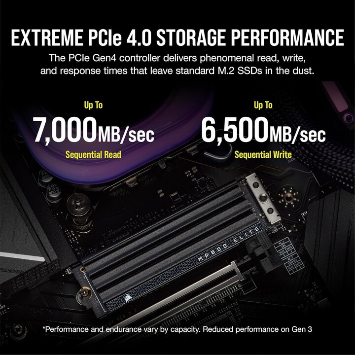 Corsair MP600 Elite 1TB PCIe Gen4 x4 NVMe 1.4 SSD
