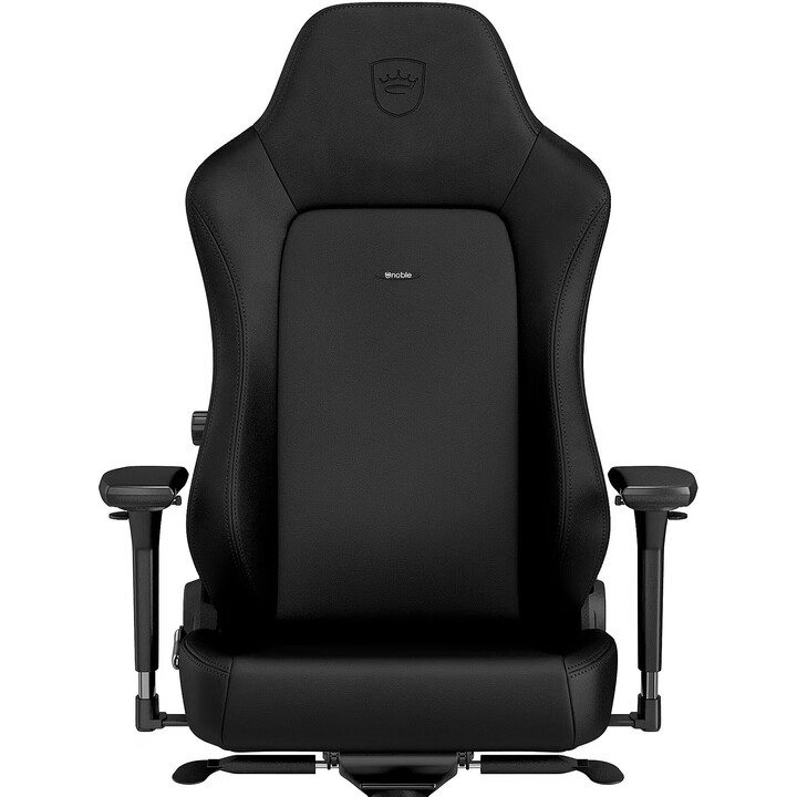 Noblechairs HERO Black Edition Cadeira para jogos em PU totalmente preta Apoios de braços 4D Base em alumínio Apoio de cabeça co