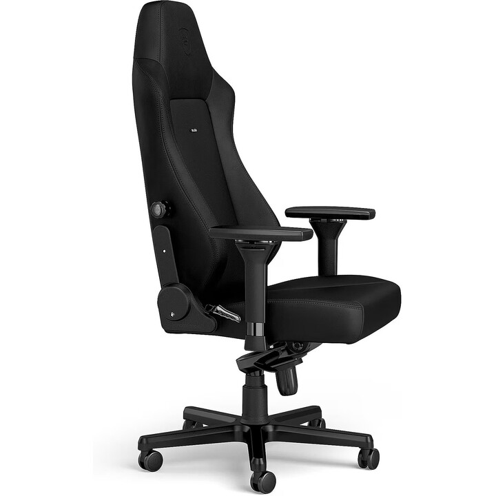 Noblechairs HERO Black Edition Cadeira para jogos em PU totalmente preta Apoios de braços 4D Base em alumínio Apoio de cabeça co