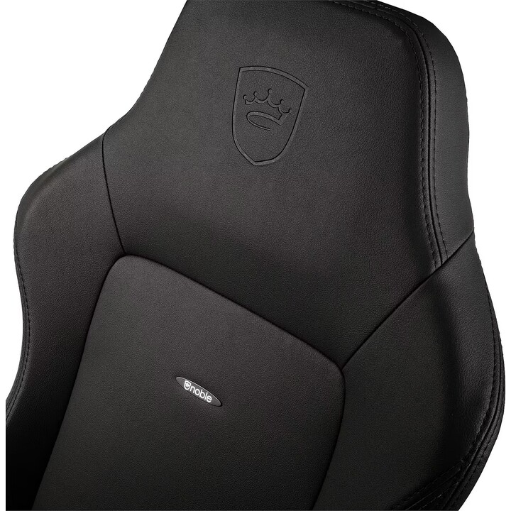 Noblechairs HERO Black Edition Cadeira para jogos em PU totalmente preta Apoios de braços 4D Base em alumínio Apoio de cabeça co