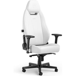 Noblechairs LEGEND WHITE Silla gaming PU diseño en cuña reposabrazos 4D Base de aluminio Espuma fría lumbar integrada