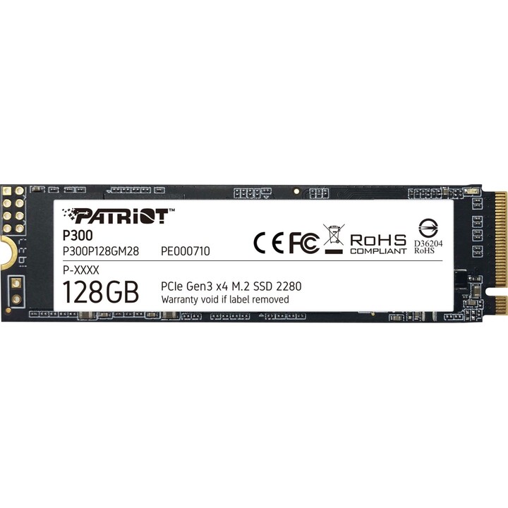Patriot P300P128GM28 128GB M.2 1600MB/s NVMe PCIe Advanced Random Read Hard Drive