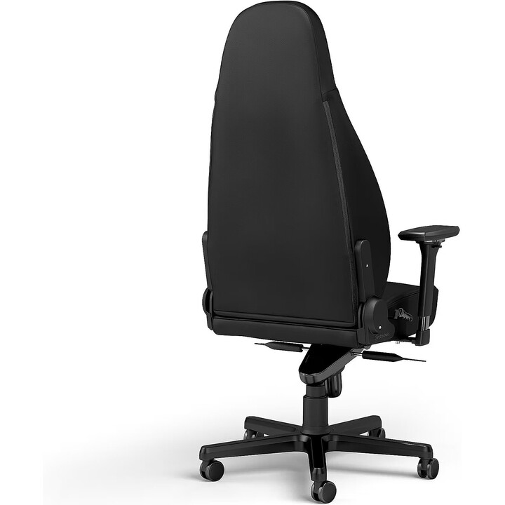 Noblechairs ICON Black Edition Silla de juegos PU todo negro 4D reposabrazos 150kg 135° reclinable Base de aluminio Almohadas lu