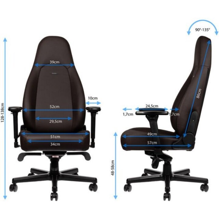 noblechairs ICON cadeira gaming Java castanha
