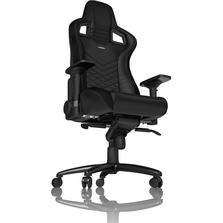 Noblechairs EPIC PU Nero Sedia da gioco in PU nera 4D braccioli in schiuma fredda cuscini lombari/testa