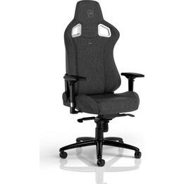 Noblechairs Epic TX Fabric Edition Antracita Silla de juego de tela antracita 4D reposabrazos espuma fría lumbar adj reposacabez
