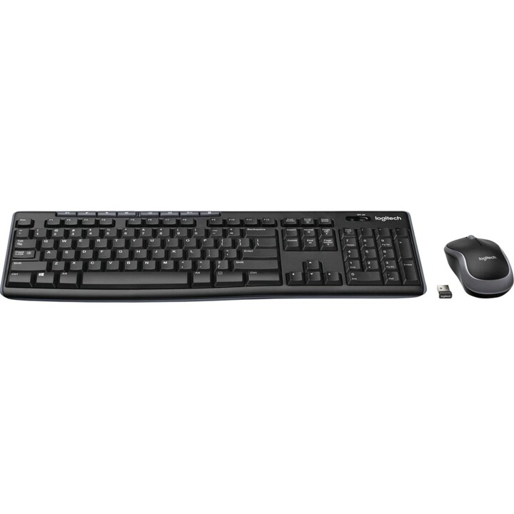 Logitech MK270 Wireless Keyboard and Mouse Combo for Windows, Compact Mouse, 8 Multimedia Keys