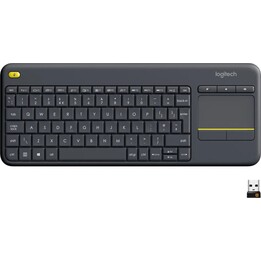 Logitech K400+ Wireless Keyboard with Touchpad - Preto