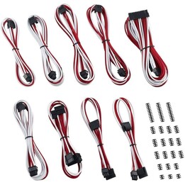 CableMod Classic ModMesh RT-Series Asus / Seasonic Branco/Vermelho - Kit de cabos
