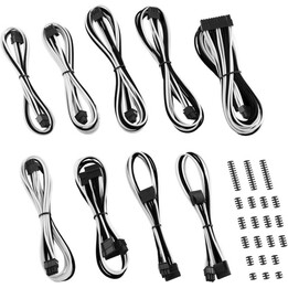 CableMod Classic ModMesh C-Series Corsair RMi & RMx Preto/Branco - Kit de cabos