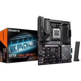 Gigabyte X870E EAGLE X3D WIFI7 AM5 Carte mère ATX WiFi 7 DDR5 9000+ PCIe 5.0 x16 Gen5 M.2 256GB