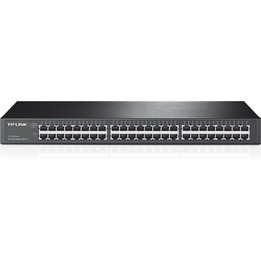 TP-Link TL-SG1048 Switch Gigabit de 48 portas para montagem em bastidor 96Gbps 16K MAC não gerido 1U caixa de aço 2 ventoinhas a