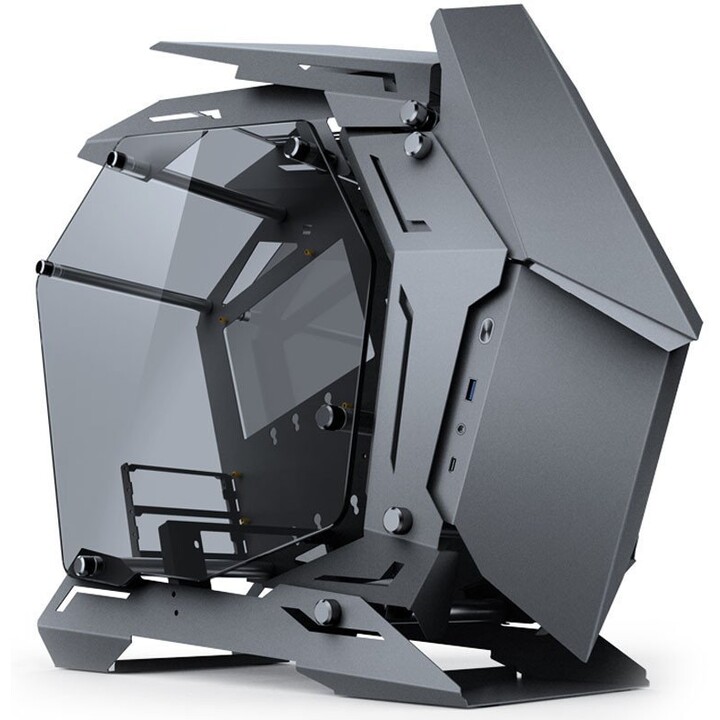 Jonsbo MOD3 MINI GRIS Vitrina Micro-ATX/ITX 251x569x535mm SGCC acero 4mm cristal templado