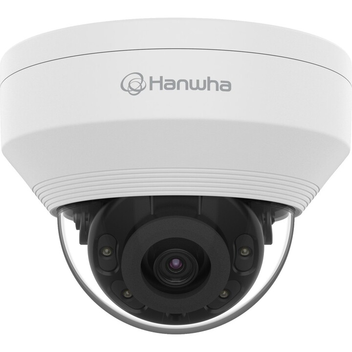 Hanwha QNV-8010R 5MP IR Dome 2.8mm H.265 WDR PoE IP66 IK10 20m IR weiß 510g
