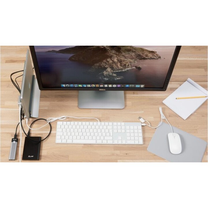 LMP USB-C Keyboard with Numeric Keypad Silver, FR (Azerty)
