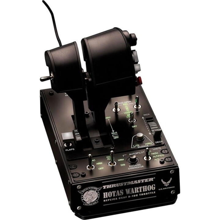 Thrustmaster Hotas Warthog Dual Throttle Flight Sim Controller USB PC Schwarz Joystick