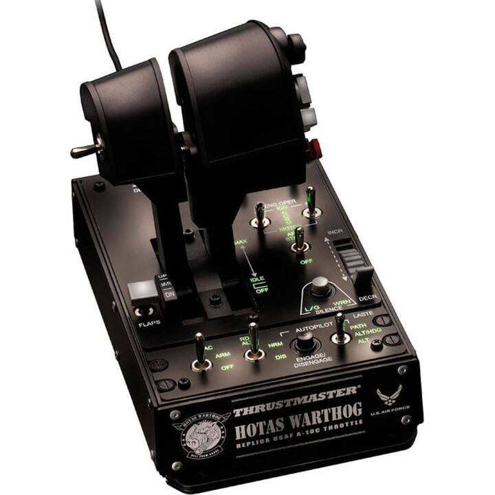 Thrustmaster Hotas Warthog Dual Throttle Flight Sim Controller USB PC Black Joystick