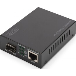 Convertisseur de média Gigabit Ethernet PoE+ - SFP SFP Open Slot - 802.3at - 30W - sans module SFP