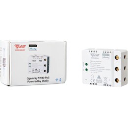 Shelly Plug & Play « PbS Ogemray Smart Relay 25 A » Grand appareil Relais max. 25 A Fonction de mesure Wi-Fi LAN BT