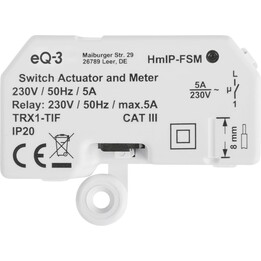 Atuador de comutação e medição Homematic IP - Montagem embutida