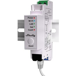 Shelly Relay "Pro EM 50A" WLAN LAN Stromzähler Inkl. 2x 50A Clé de fonction de messagerie BT Rail DIN
