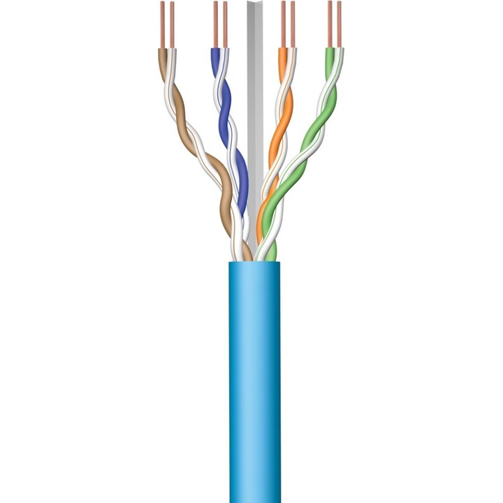 Cabo de rede Ewent Red IM1223 Cat6A U/UTP LSZH 100m bobina azul 10Gbit/s 500MHz