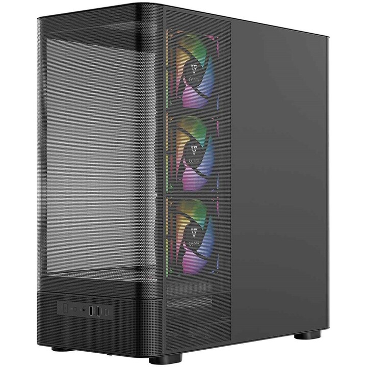 MODECOM Volcano AQ400 ARGB Midi Computer Case Black