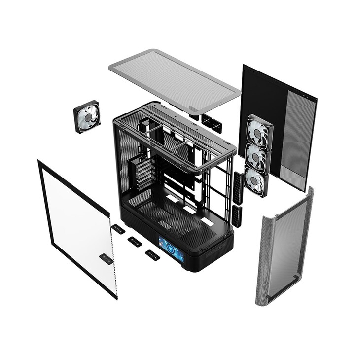 MODECOM Volcano AQ400 ARGB Midi Computer Case Nero