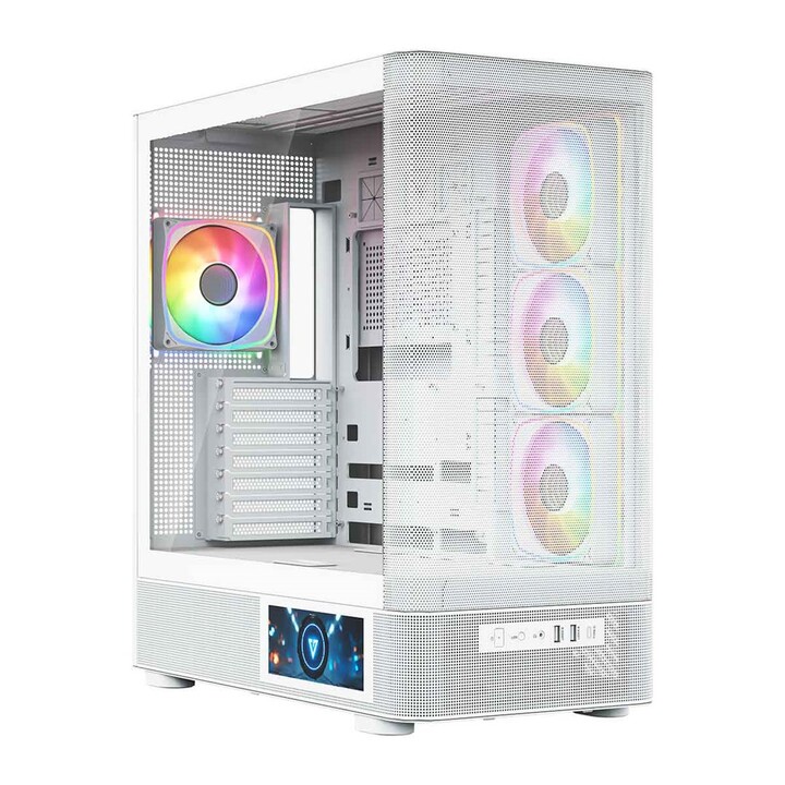Computergehäuse MODECOM Volcano AQ400 ARGB Midi Weiß
