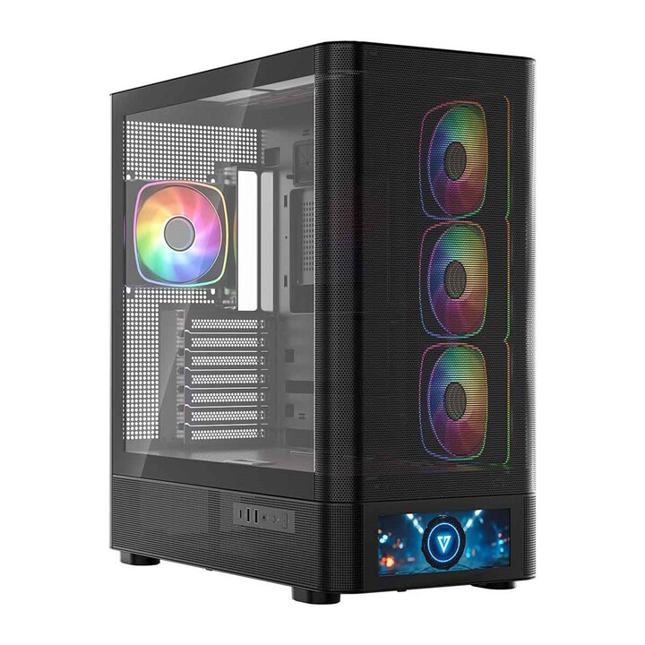 MODECOM Volcano AQ500 ARGB Midi Computer Case Nero