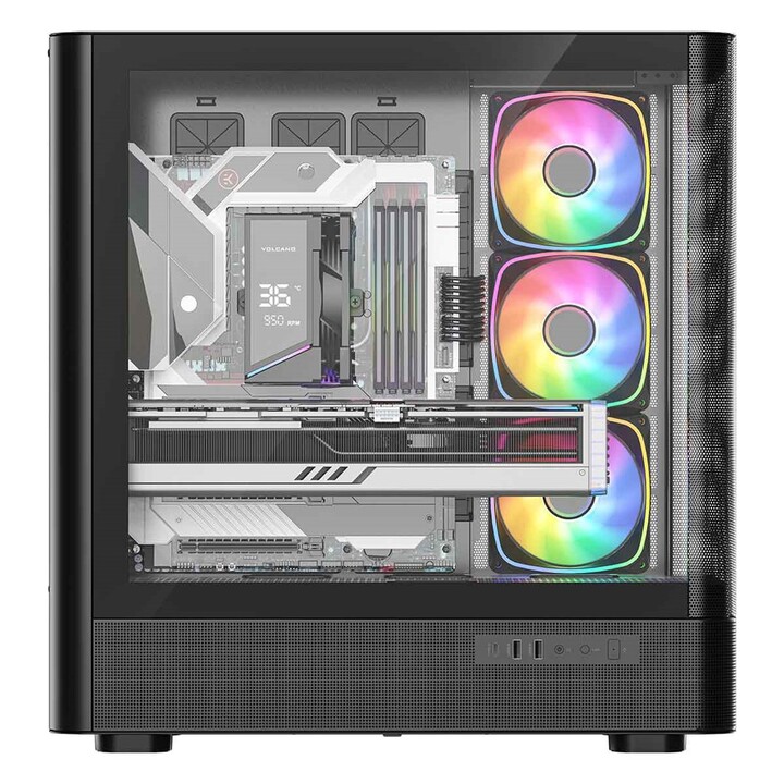 MODECOM Volcano AQ500 ARGB Midi Computer Case Nero