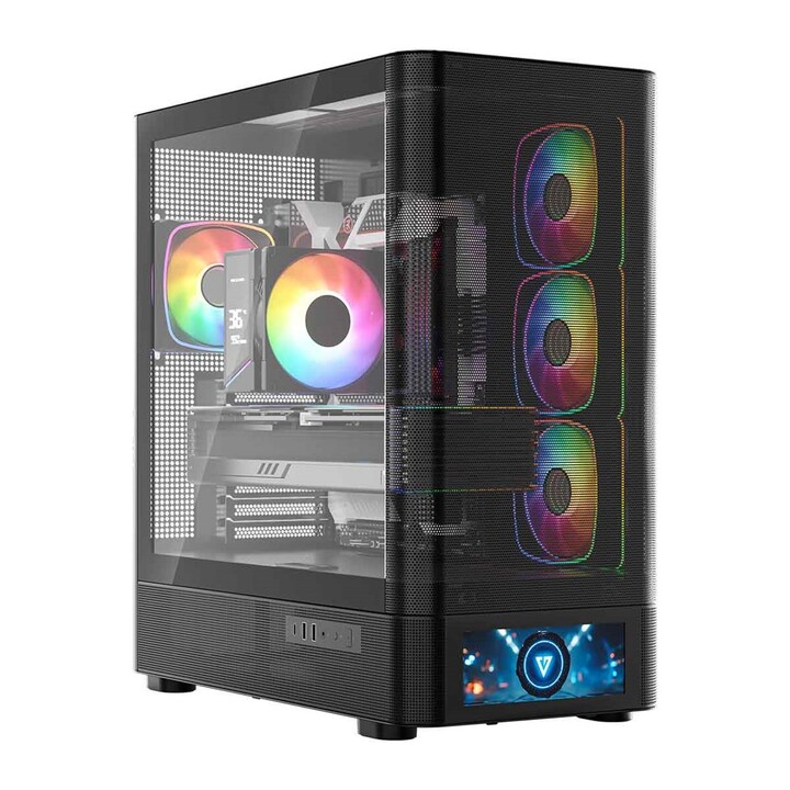 MODECOM Volcano AQ500 ARGB Midi Computer Case Black