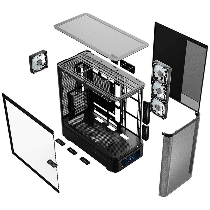 MODECOM Volcano AQ500 ARGB Midi Computer Case Black