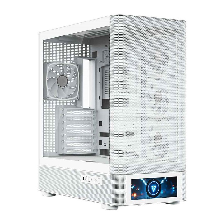 MODECOM Volcano AQ500 ARGB Midi Case per computer bianco