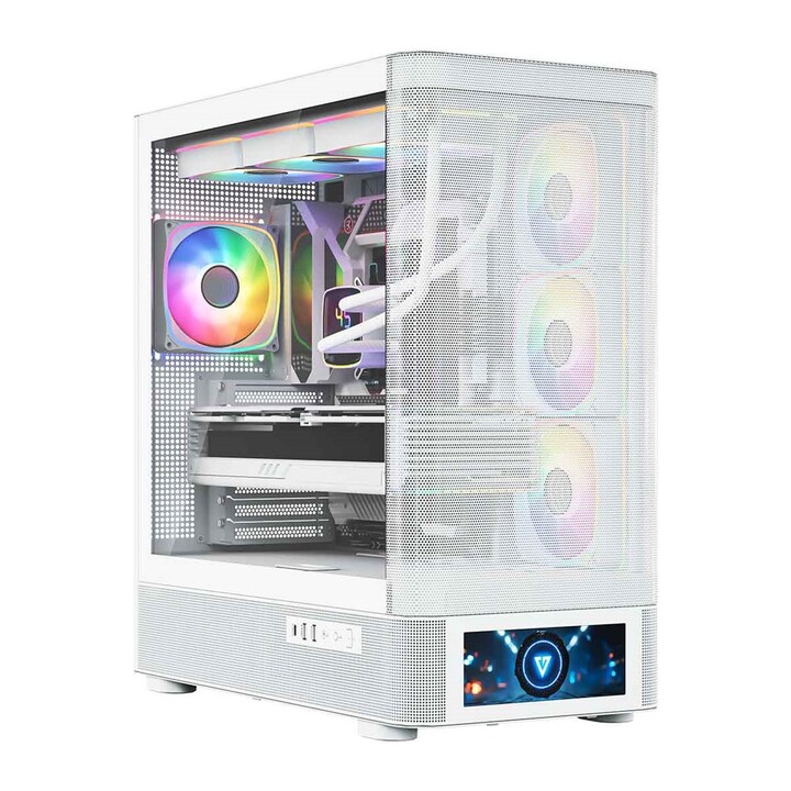 MODECOM Volcano AQ500 ARGB Midi White Computer Case
