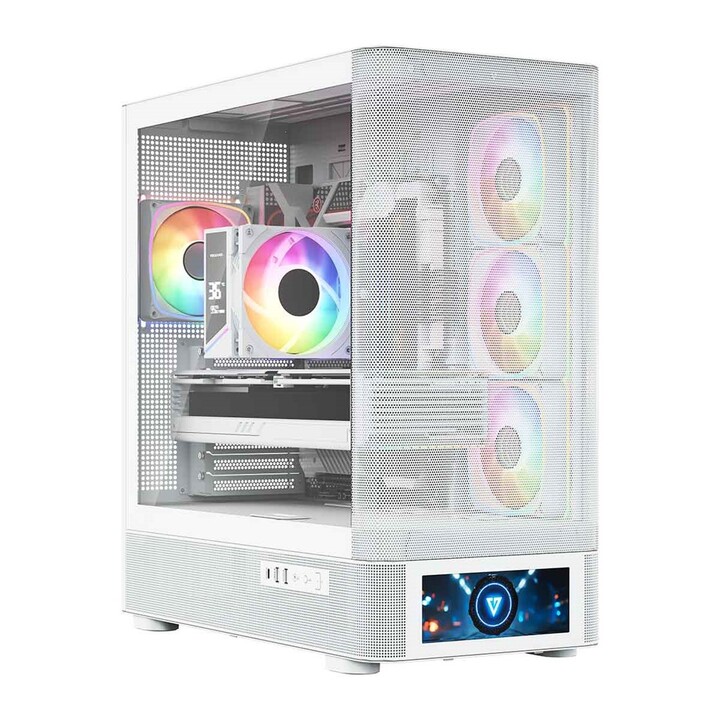 MODECOM Volcano AQ500 ARGB Midi White Computer Case