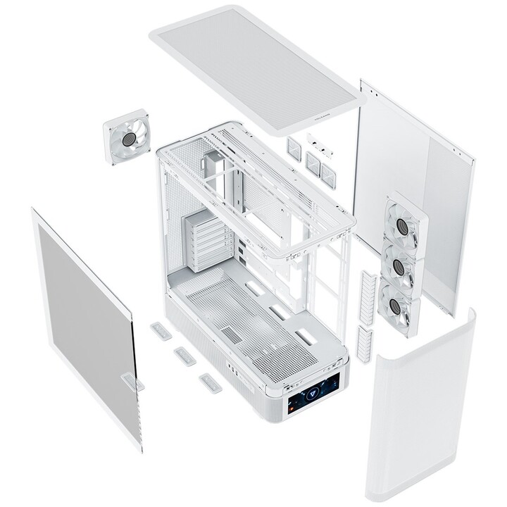 MODECOM Volcano AQ500 ARGB Midi Case per computer bianco