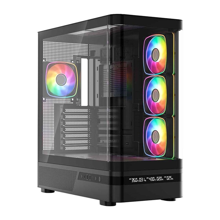 MODECOM Volcano AQ200 ARGB Midi Computer Case Black