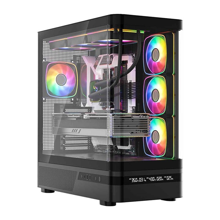 MODECOM Volcano AQ200 ARGB Midi Computer Case Black