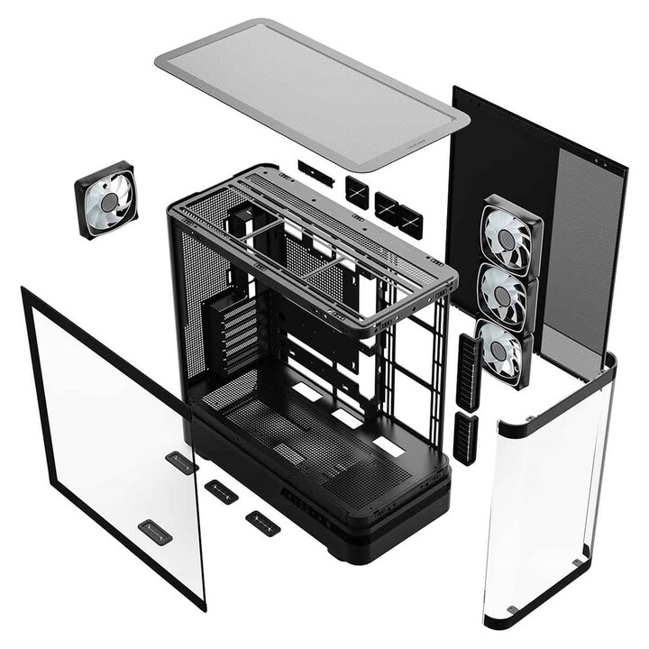 MODECOM Volcano AQ200 ARGB Midi Computer Case Black