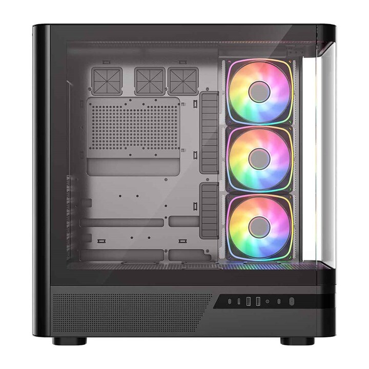Computergehäuse MODECOM Volcano AQ200 ARGB Midi Schwarz